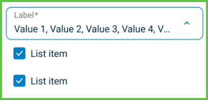 Multiselect dropdown with multiple checked values
